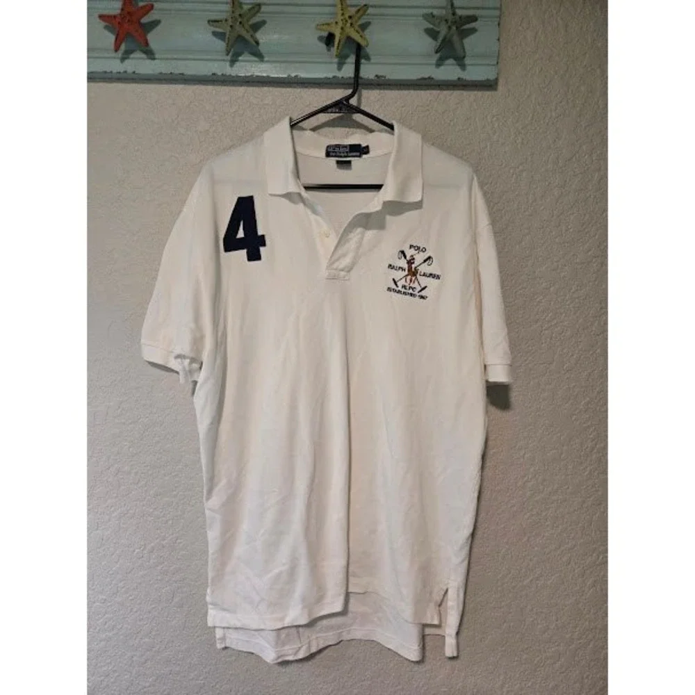 Polo RL White Polo with Large Pony